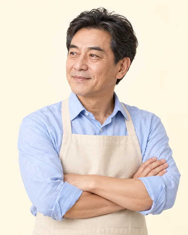 태블릿을 보며 감탄하는 붕어빵 가게 사장님